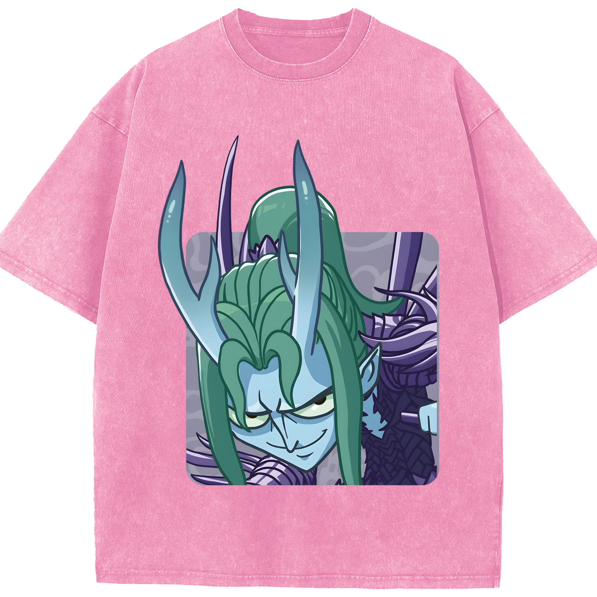 （画像用） Ne Zha 2 ナタ 魔童の大暴れ 綿100% ヴィンテージ風 半袖Tシャツ（フロントプリント）